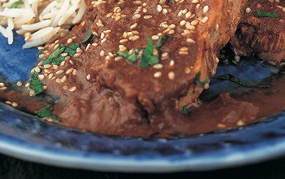 Putenbrust mit Mole-Sauce