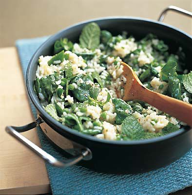 Grünes Risotto