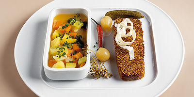 Kalbsbrust in grober Senfkruste