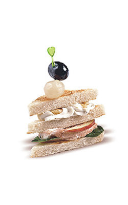 Club Sandwich Leber-Walnuss