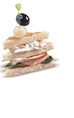 Club Sandwich Leber-Walnuss