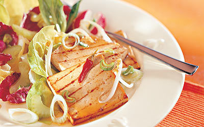 Marinierter, gebratener Tofu
