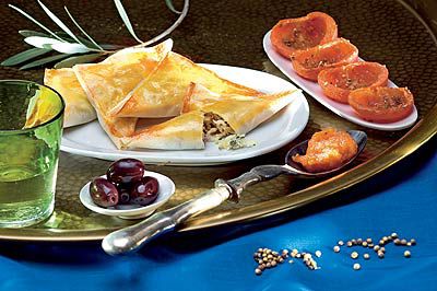 Strudeltäschchen mit Schafkäse