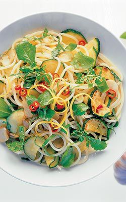 Zucchini-Pasta mit Kräutern