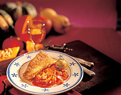 Zander auf Kürbiskraut