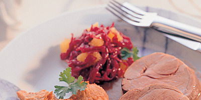 Rotkraut mit Orangen