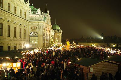 Weihnachtsdorf Schloß Belvedere