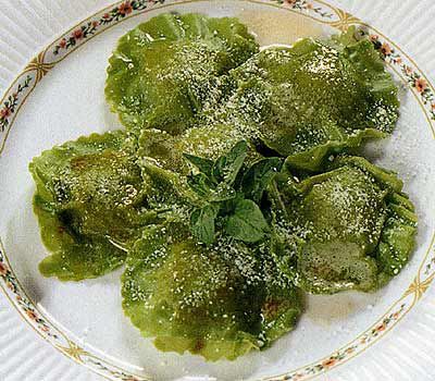 Ravioli verdi con caprino