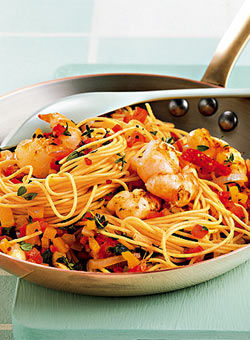 Spaghetti mit Scampi