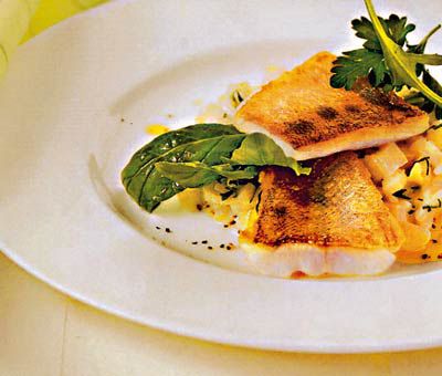 Zander mit Spargelrisotto