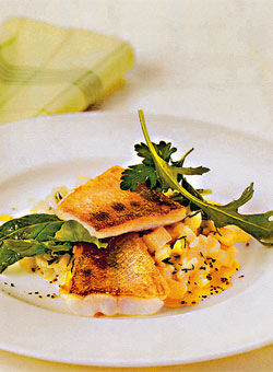 Zander mit Spargelrisotto