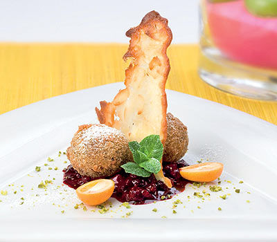 Gebackene Schokoladeknödel