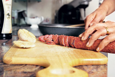 Chorizo in Rotwein
