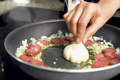 Chorizo in Rotwein