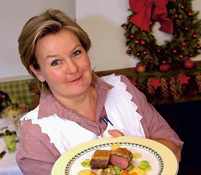 Alpenlachs, Rehrücken und Schoko-Tartelettes
