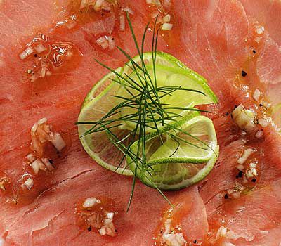 Thunfisch-Carpaccio mit Sherry