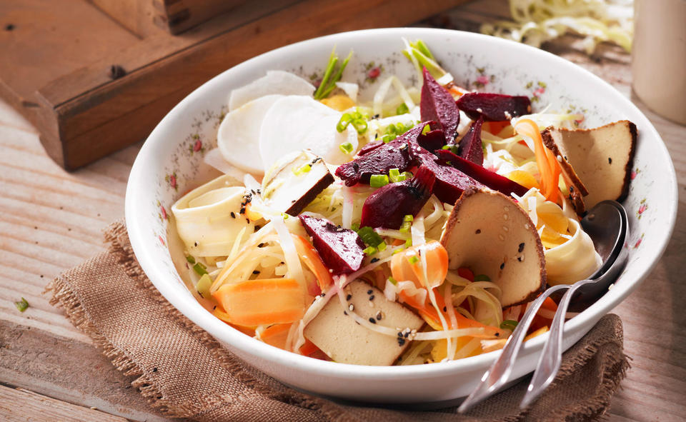 Krautsalat mit Tofu