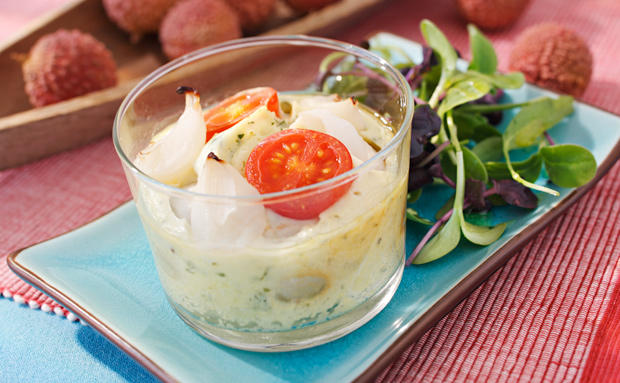Bild: GUSTO / Eisenhut & Mayer Ziegenfrischkäse-Auflauf mit Litschis