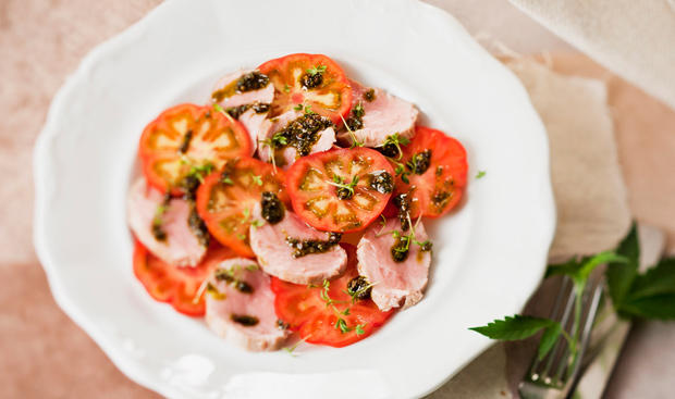 Kalbsfilet mit Hanfpesto