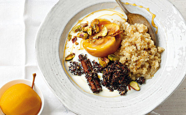 Quinoa-Porridge mit Safranapfel