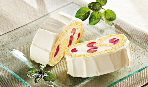 Holler-Roulade mit Rhabarber