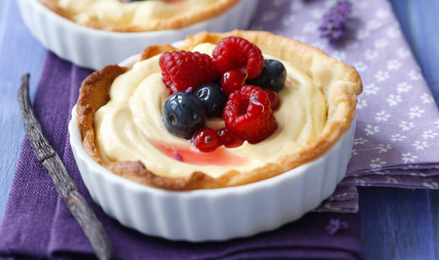 Tartelettes mit Lavendelbeeren