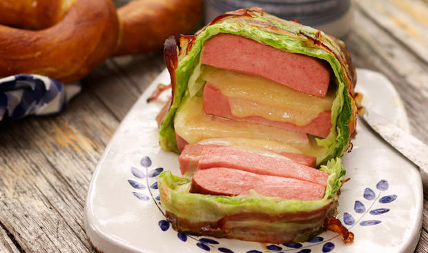 Gefüllter Leberkäse