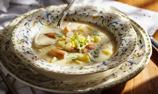 Erdäpfel-Dillcremesuppe mit Ei