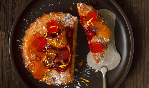 Aranzinikuchen mit Orangengelee