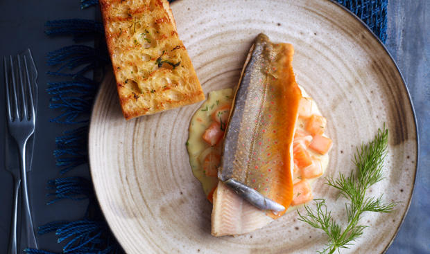 Bild: GUSTO / Brasch Dieter Saiblingsfilet auf Dill-Kürbis