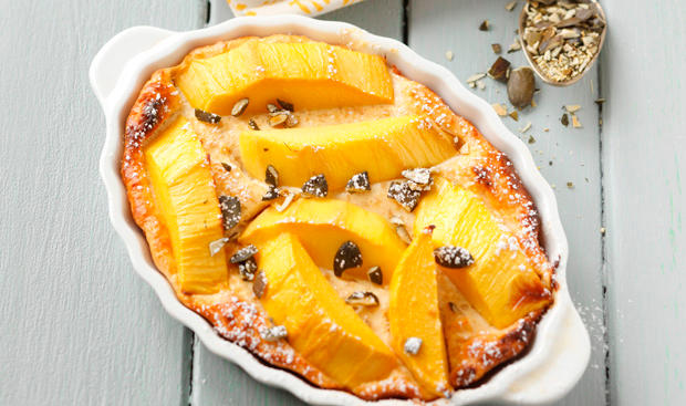 Topfenauflauf mit Mango