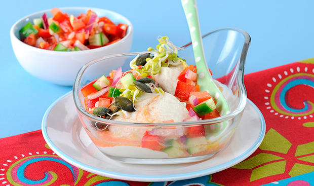 Bild: GUSTO / Ulrike Köb Seidentofu mit Gemüsesalsa