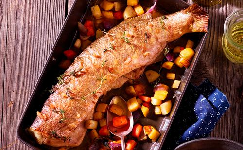 Bild: GUSTO / Dieter Brasch Hecht mit Speck