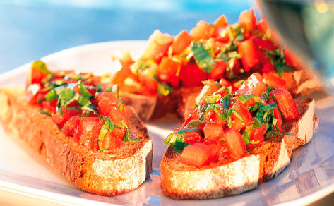 Bruschetta mit Paradeisertatar