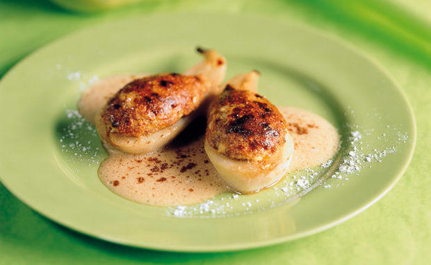 Birnen-Schnecken mit Lebkuchen-Sabayon