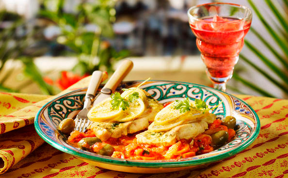 Fisch-Tajine mit Zitronen