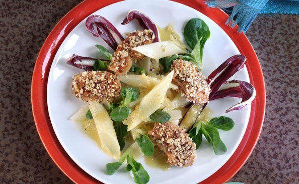 Schwarzwurzelsalat mit Hühnerstreifen • Rezept • GUSTO.AT