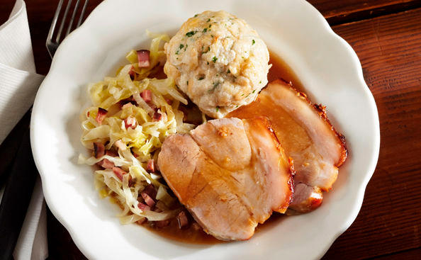 Schweinsbraten mit Biersaft