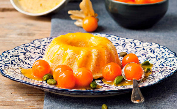 Polenta Flammeri mit Physalis