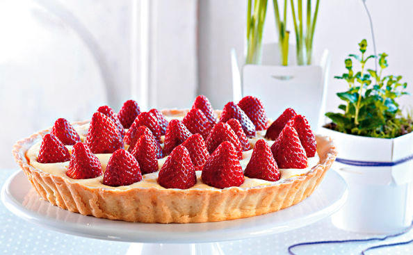 Schokotarte mit Erdbeeren