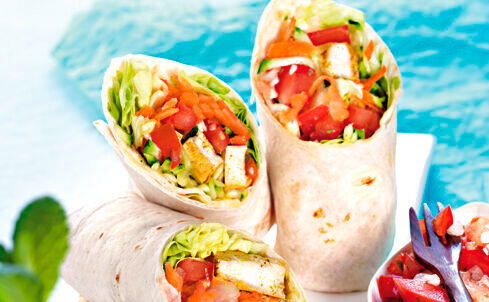 Frühlings-Wraps mit Salsa