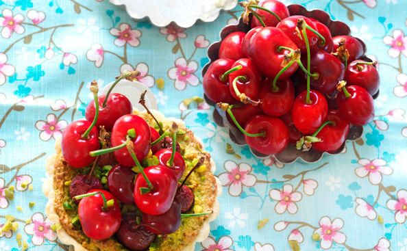 Tartelettes mit Kirschen