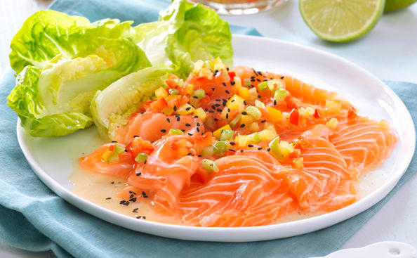 Lachs mit Limettenmarinade