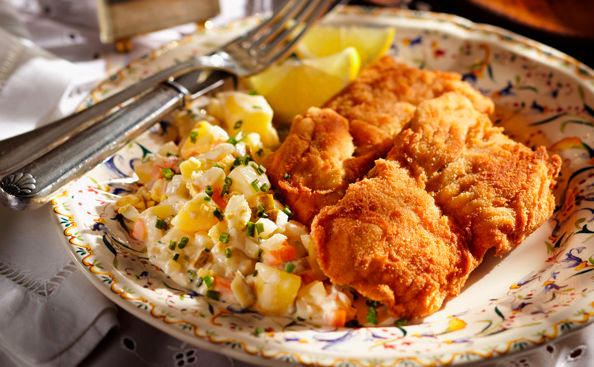 Karpfenfilet mit Erdäpfelsalat