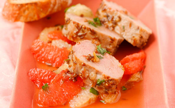 Schweinsfilet mit Honig-Grapefruits