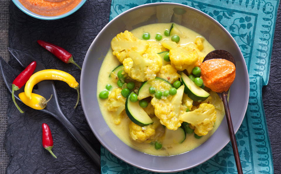 Karfiol-Zucchini-Curry