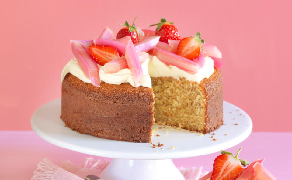 Rhabarbertorte mit Mascarponecreme
