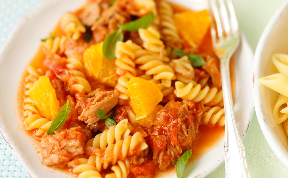 Fusilli mit Orangen-Thunfischsauce