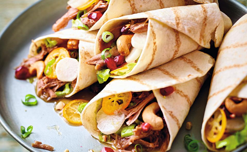 Wraps mit Pulled Duck