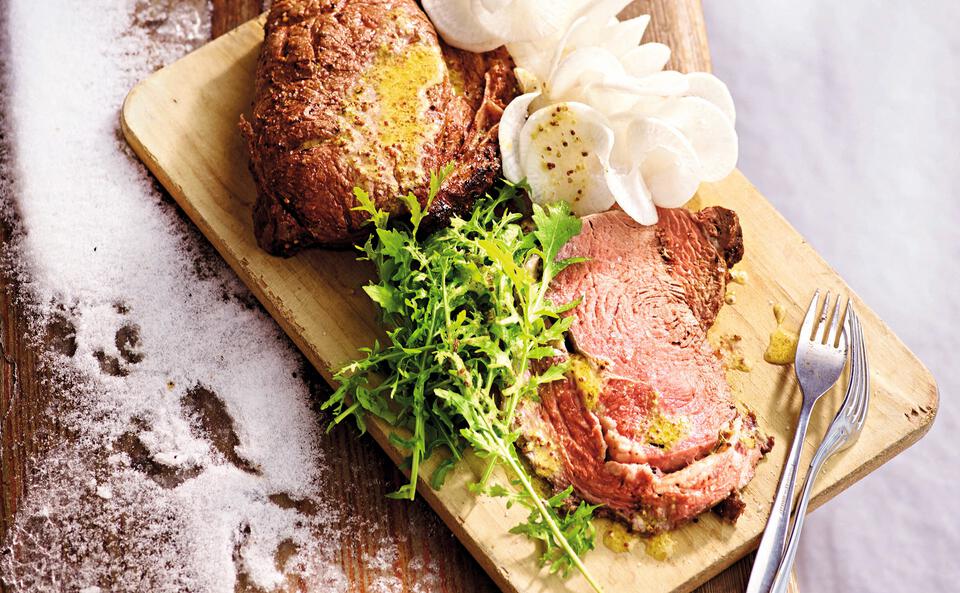 Roastbeef mit Senfmarinade